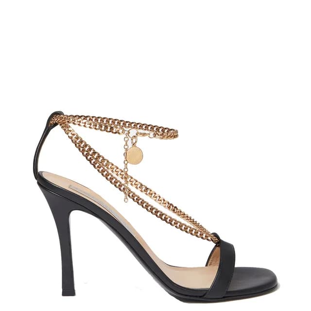 STELLA McCARTNEY Stella Chain 100 Sandals, Black, image 1 of 1 from Cultstatus