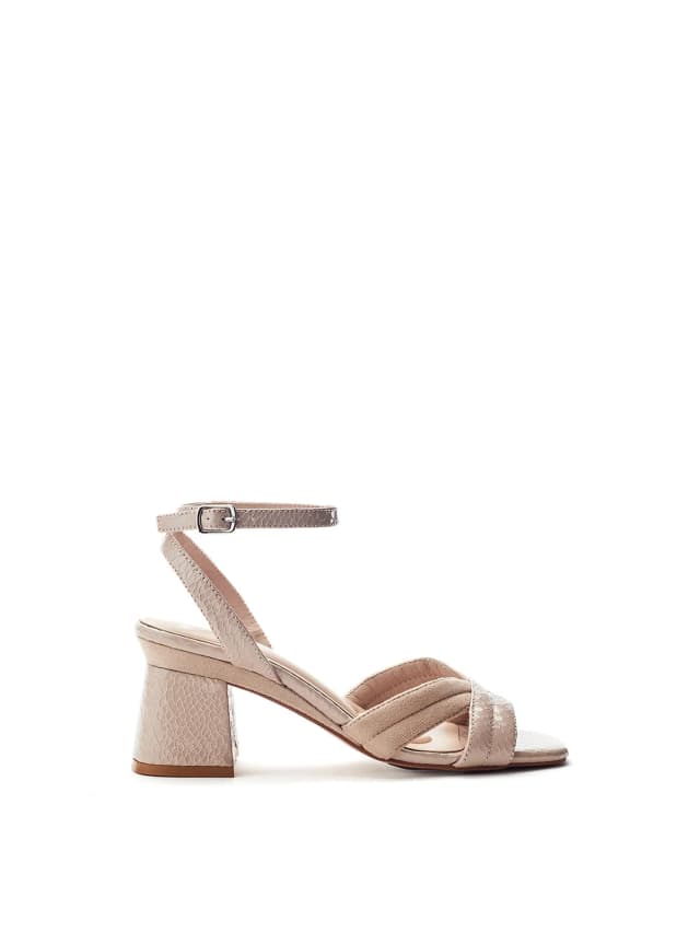 Moda In Pelle Madelia Block Heel Sandals Neutral in STONE, image 1 of 1 from Fenwick