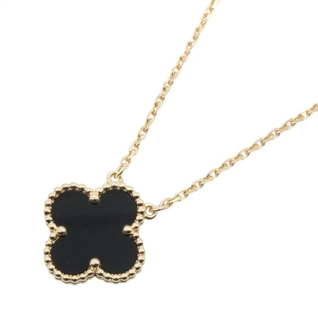 Van Cleef & Arpels Necklace Vintage Alhambra Onyx 41.5 18k from The Reluxe, photo 1 of 1
