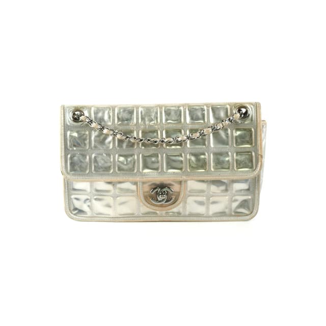 Chanel CC Turnlock Ice Cube Flap Silver in Silver Patent leather from The Purse Affair, photo 1 of 1