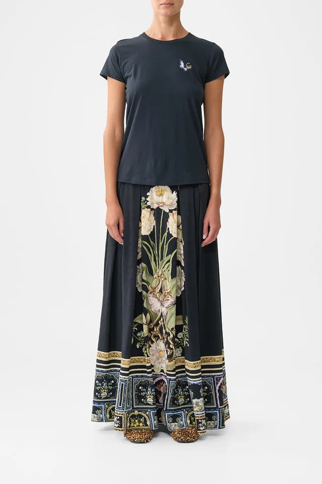 Camilla eBoutique SLIM FIT ROUND NECK T-SHIRT OTTOMAN ELEGANCE, image 1 of 1 from CAMILLA
