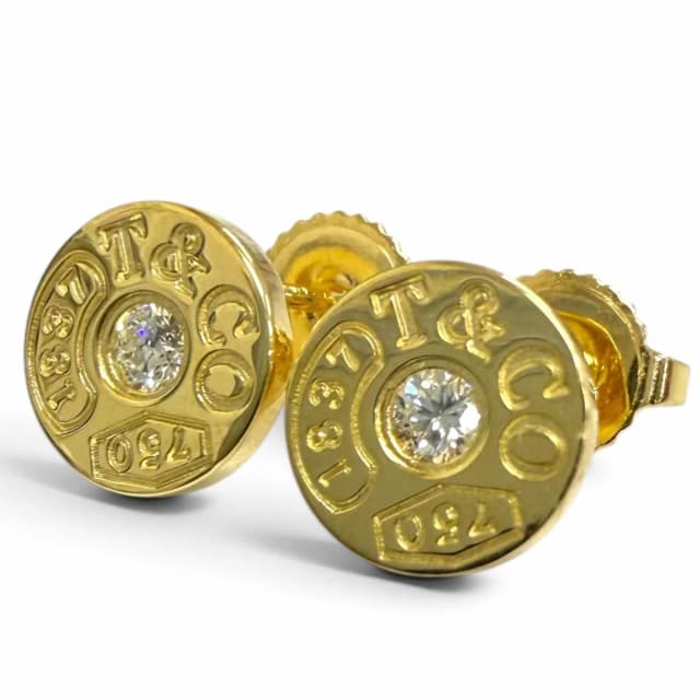 Tiffany & Co. Diamond 1837 Circle Earrings Yellow Gold in Yellow from The Reluxe, photo 1 of 1
