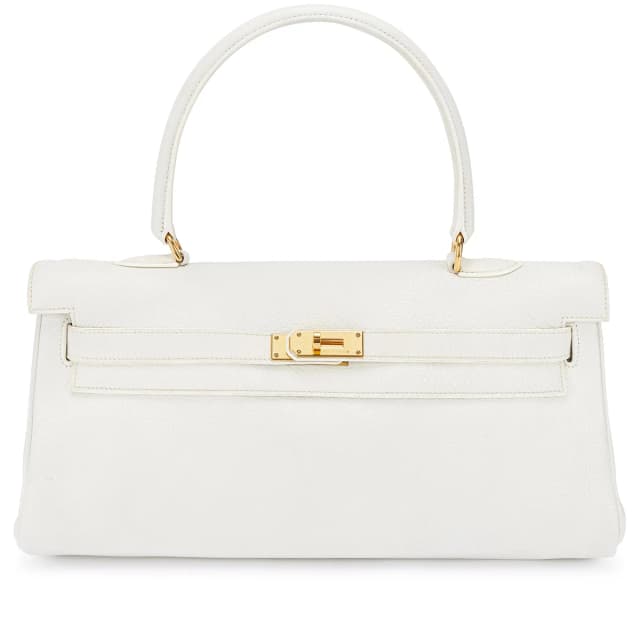 Hermès Clemence JPG Shoulder Kelly 42 Palladium Hardware, 2009 in White Leather from Sotheby's, photo 1 of 1