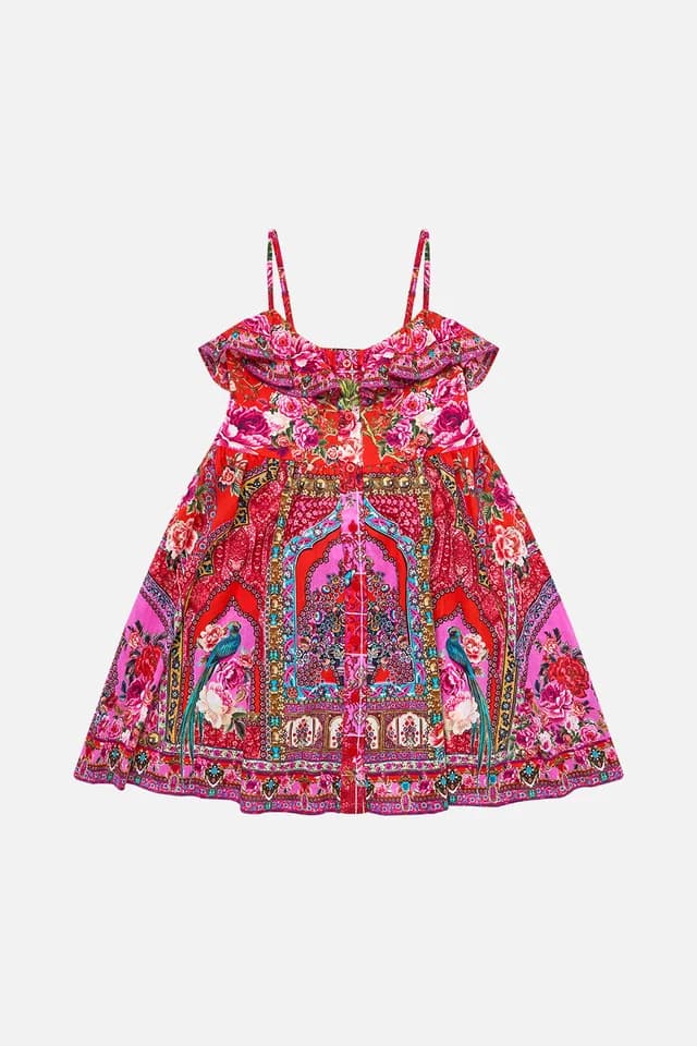 Camilla eBoutique KIDS STRAPPY BUTTON THROUGH MINI DRESS W BOW HEIRLOOM EMPIRE, image 1 of 1 from CAMILLA