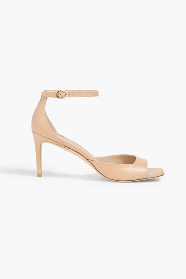 Stuart Weitzman Leather Ankle-Strap Mid-Heel Sandals, image 1 of 1 from THE OUTNET