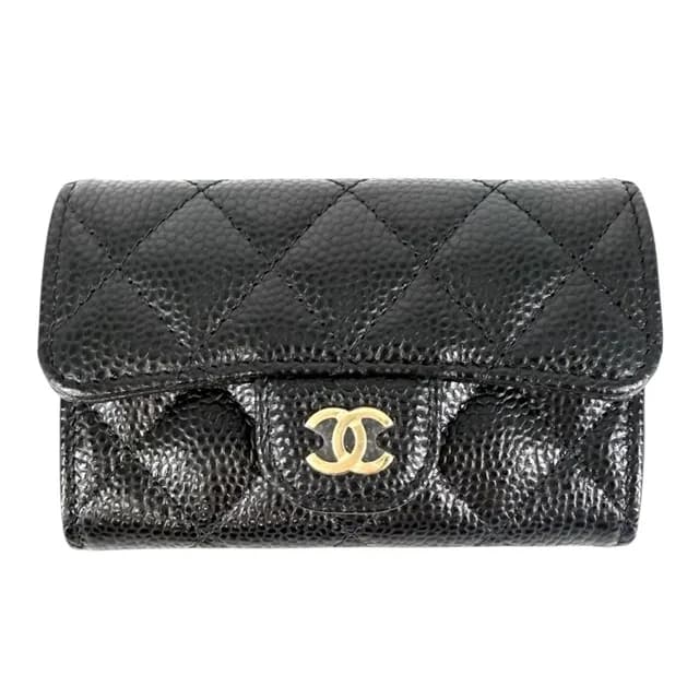 Chanel Coin Purse Quilted Classic Flap Card Case Mini Wallet Caviar Leather in Caviar leather from The Reluxe, photo 1 of 1