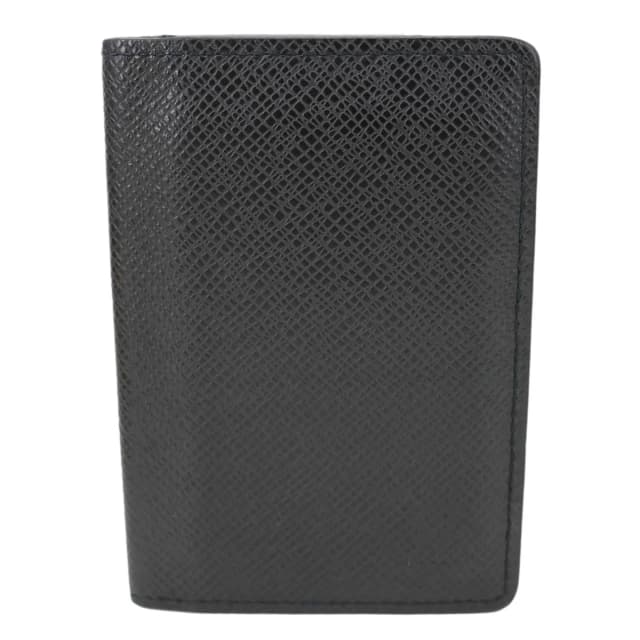 Louis Vuitton Taiga Leather Bifold Men's Wallet Black in Black Leather from Dallas Designer Handbags, photo 1 of 1