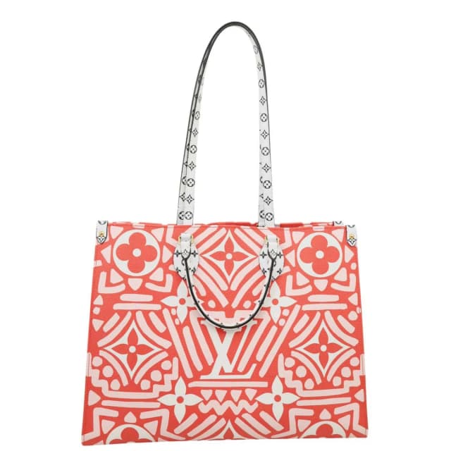 Louis Vuitton Onthego GM Crafty Monogram Giant Canvas Shoulder Bag Red in Red Canvas from Dallas Designer Handbags, photo 1 of 1