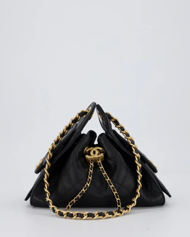 Chanel Black 25 Mini Handbag in Black Caviar leather from Sellier, photo 1 of 1