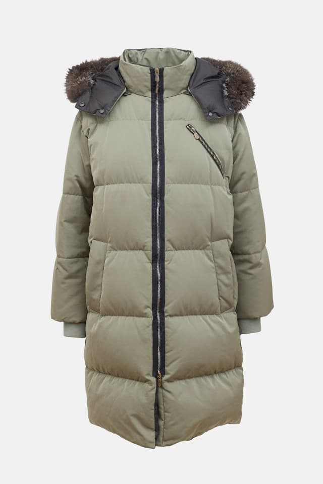 Brunello Cucinelli Hooded Monili Puffer Coat in Silk from VSP Consignment, photo 1 of 1