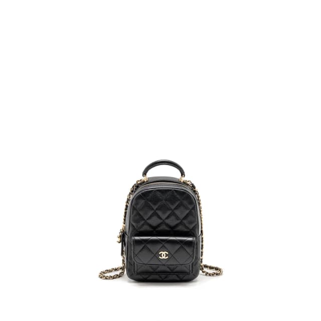 Chanel Mini backpack / crossbody bag caviar black LGHW (microchip) in Black Caviar leather from EMIER, photo 1 of 1