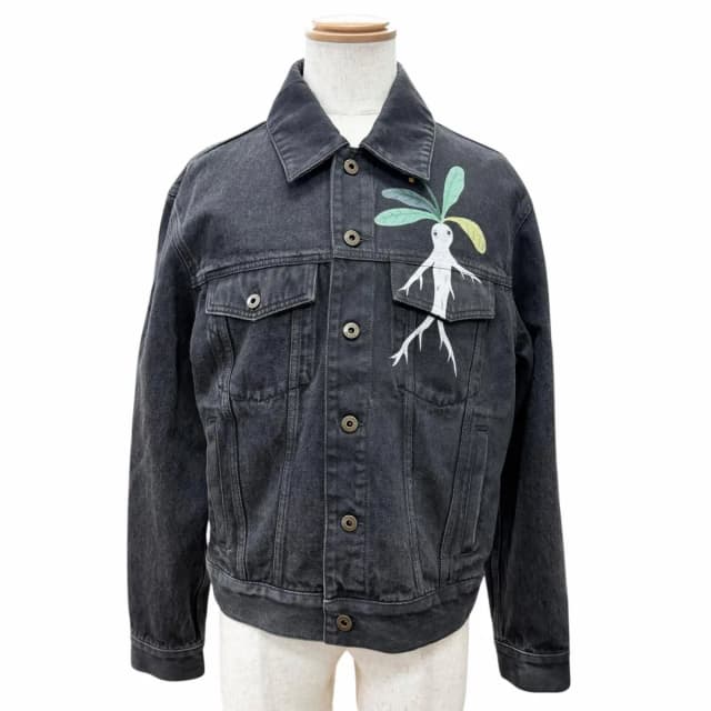 Loewe Suna Fujita Collaboration Mandragora Loose Silhouette Denim Jacket Black in Black Denim from The Reluxe, photo 1 of 1