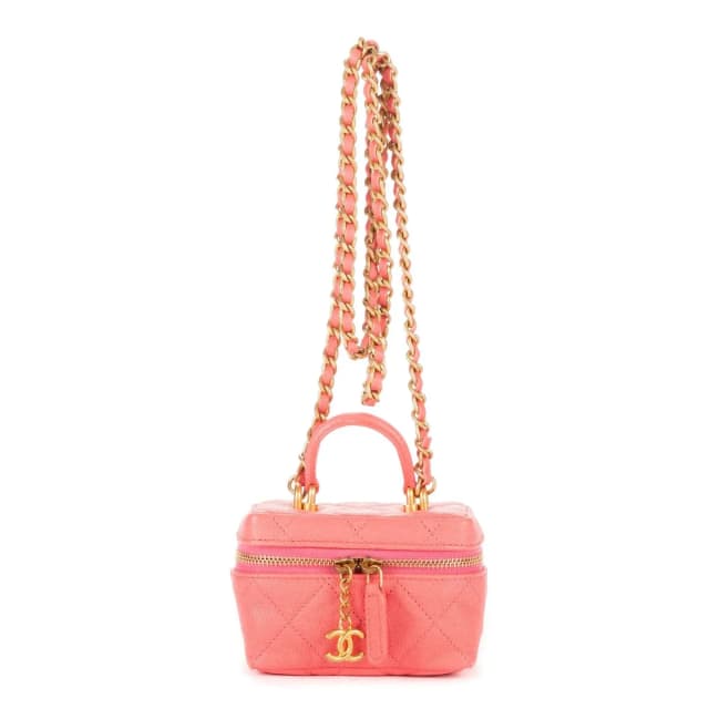 Chanel Vanity Chain Shoulder Bag Pink in Pink from The Reluxe, photo 1 of 1