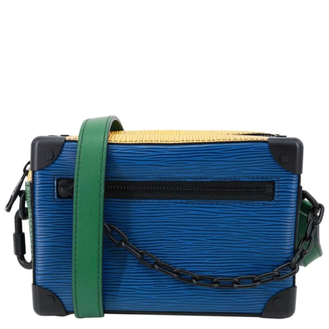 Louis Vuitton Mini Soft Trunk Epi Leather Crossbody Bag Blue in Blue Leather from Dallas Designer Handbags, photo 1 of 1