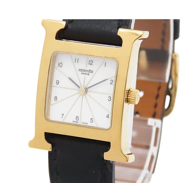 Hermès H Watch White SS Epsom Quartz in White Epsom leather from The Reluxe, photo 1 of 1