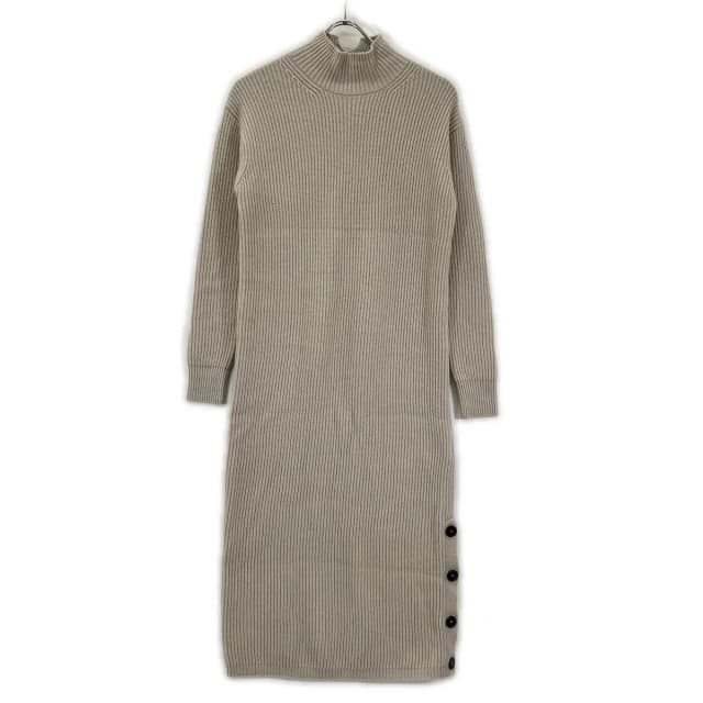 S Maxmara Beige Woolcashmere Mock Neckknit Dress in Beige Wool from The Reluxe, photo 1 of 1