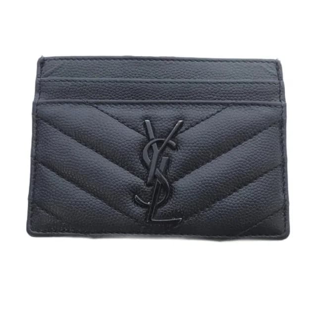 Saint Laurent Logo Fragment Case Black Shoulder Bag in Black Leather from The Reluxe, photo 1 of 1