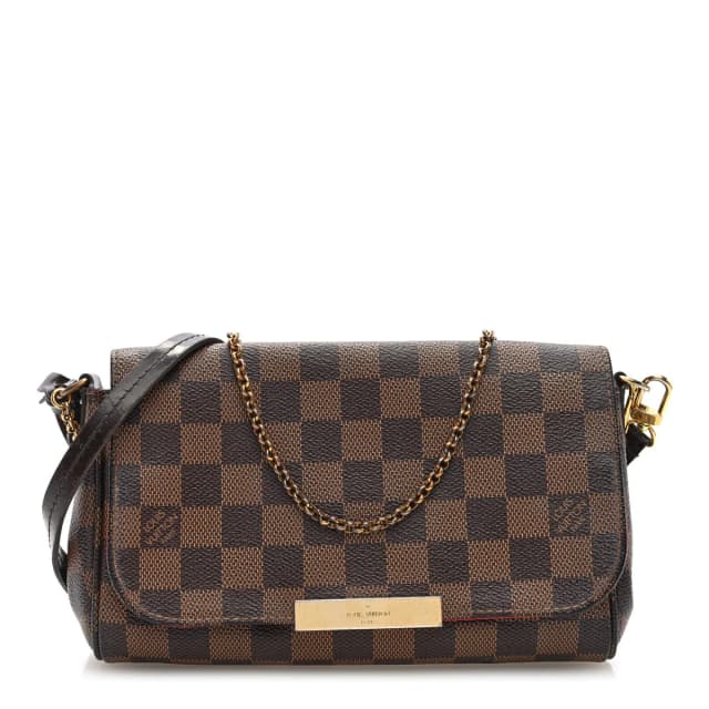 Louis Vuitton Favourite MM Damier Ebene Coated Canvas Bag - Brown in Brown Coated canvas from H&T, photo 1 of 1