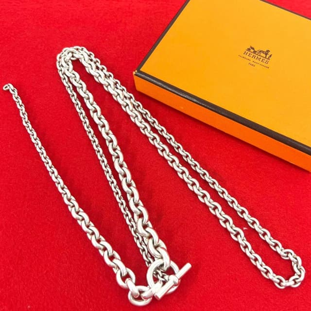 Hermès Vintage Crescendo Long Necklace 925 Sterling Silver in Silver from The Reluxe, photo 1 of 1