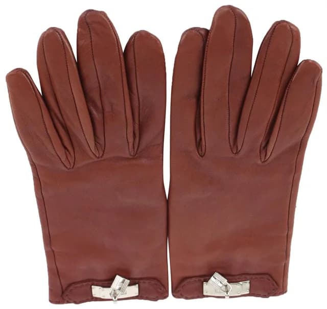Hermès Size 6 Burgundy Leather Kelly Hommage Gloves in Burgundy Leather from Bagriculture, photo 1 of 1
