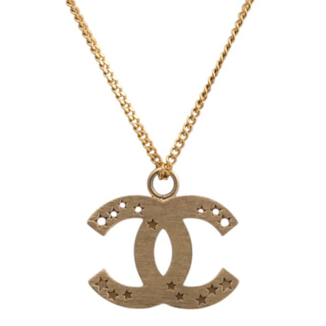 Chanel 2003 production Star Motif CC Mark Necklace Gold from VINTAGE QOO TOKYO, photo 1 of 1