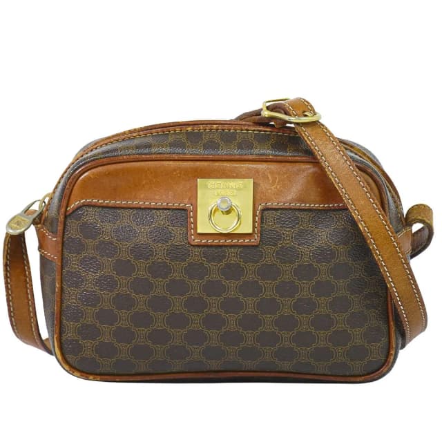 Celine Macadam Shoulder Bag Pochette Brown Second in Brown from The Reluxe, photo 1 of 1
