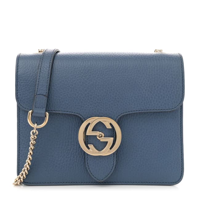 Gucci Interlocking G Small Dollar Calfskin Leather Bag - Caspian in Calfskin from H&T, photo 1 of 1