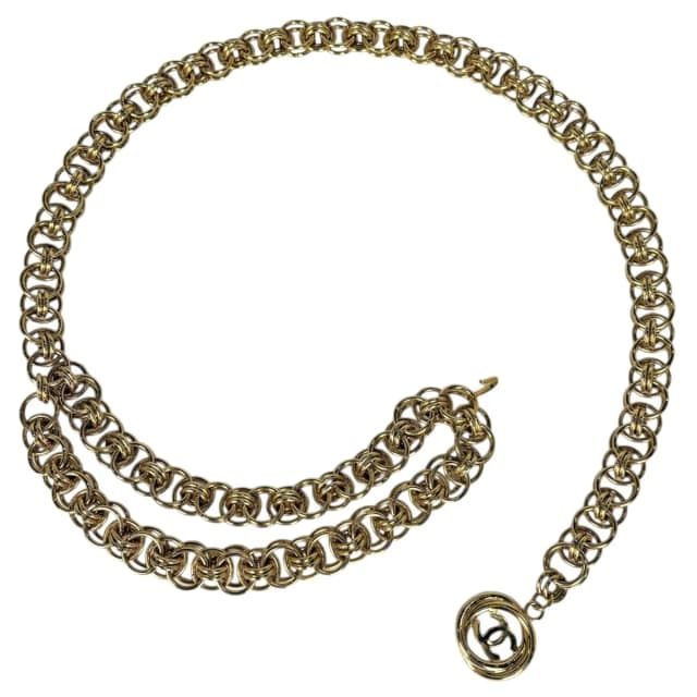 Chanel Belt CC Logo Chain Gold Plated in Gold from The Reluxe, photo 1 of 1