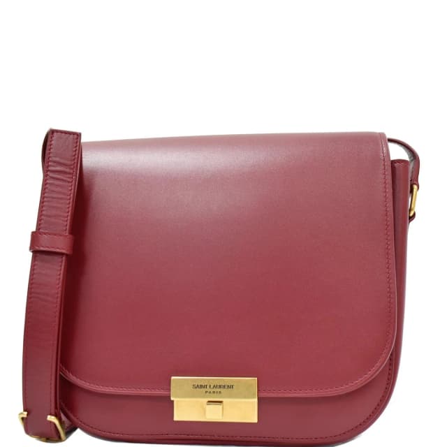 Saint Laurent Betty Smooth Leather Shoulder Bag Burgundy in Burgundy Leather from Dallas Designer Handbags, photo 1 of 1