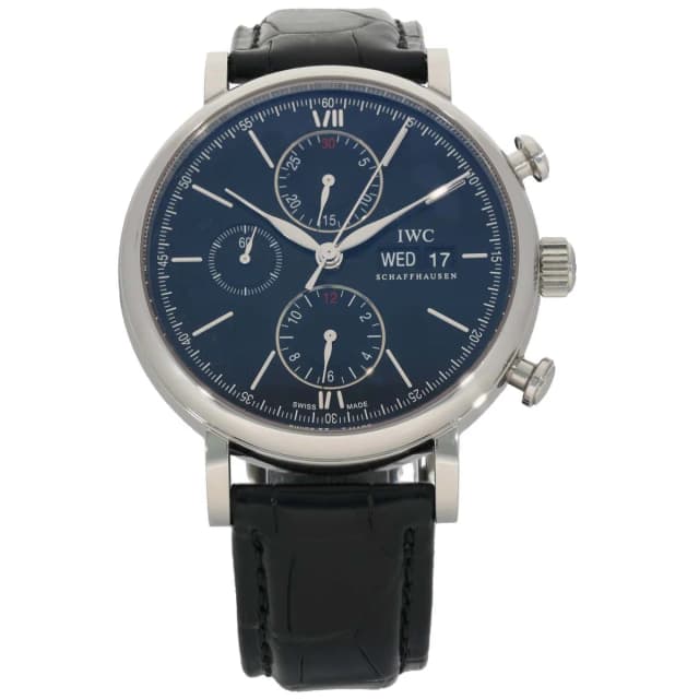 IWC Portofino Chronograph IW391008 42mm Stainless Steel Watch in Leather from H&T, photo 1 of 1