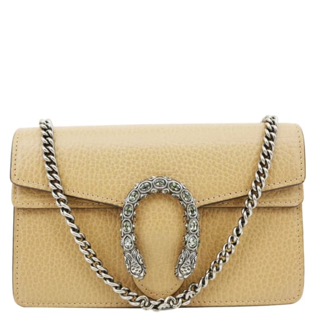 Gucci Dionysus Mini Leather Crossbody Bag Beige 476432 in Beige Leather from Dallas Designer Handbags, photo 1 of 1