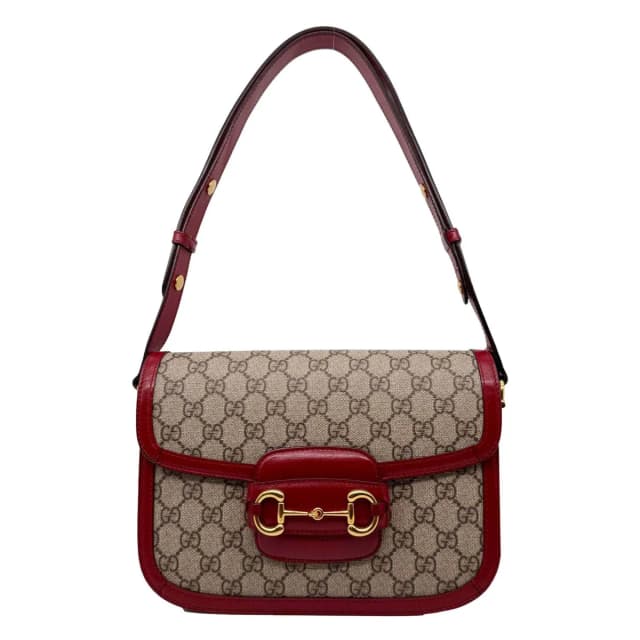 Gucci Horsebit 1955 GG Supreme Canvas Shoulder Bag Red 602204 in Red Canvas from Dallas Designer Handbags, photo 1 of 1
