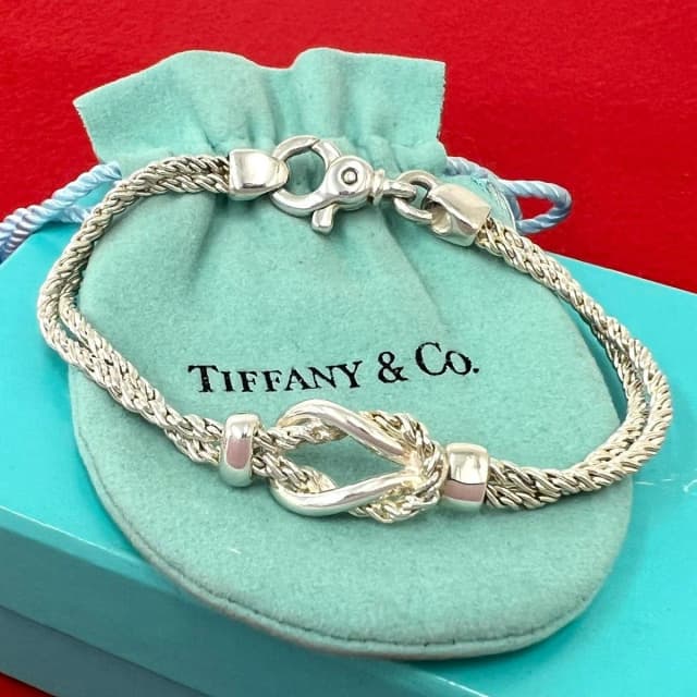 Tiffany & Co. Bag Vintage Double Rope Center Knot Bracelet 925 Sterling Silver in Silver from The Reluxe, photo 1 of 1