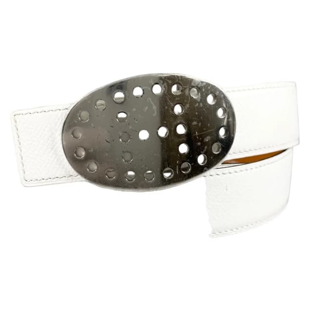 Hermès Evelyne Leather Brown White Belt Silver in Brown Leather from The Reluxe, photo 1 of 1