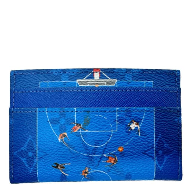 Louis Vuitton Basketball Monogram Canvas Double Card Holder Blue in Blue Coated canvas from Dallas Designer Handbags, photo 1 of 1
