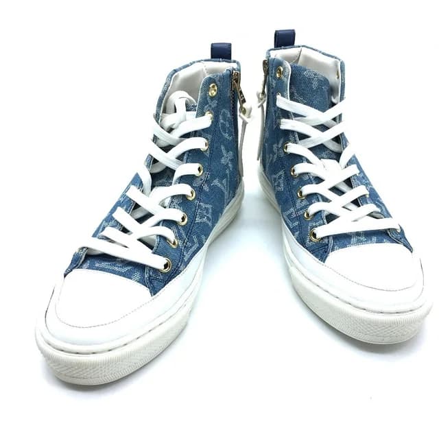 Louis Vuitton 1A4VT4 Monogram Denim Stellar Line Sneakers, Women's, Blue/White in Blue/White Denim from Elady, photo 1 of 1