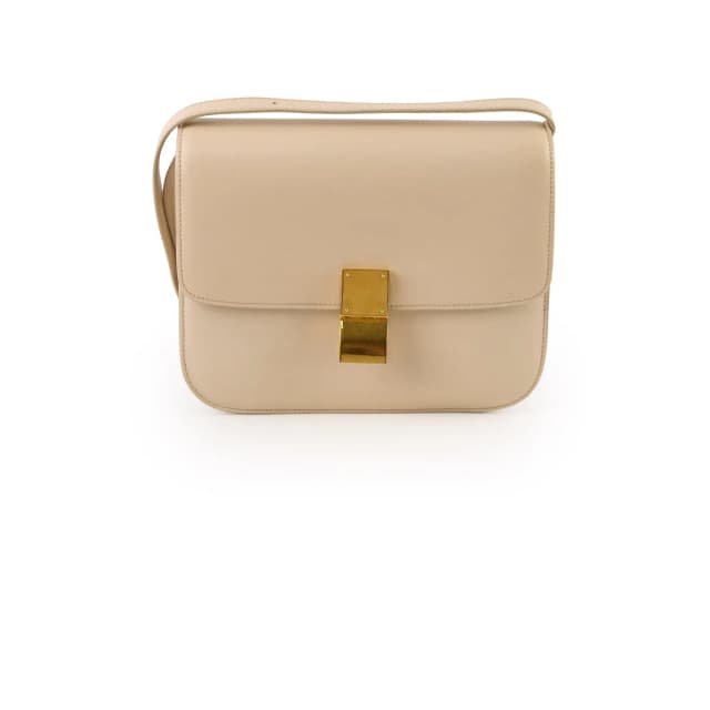Celine Classique Box Cream Crossbody in White Leather from The Purse Affair, photo 1 of 1