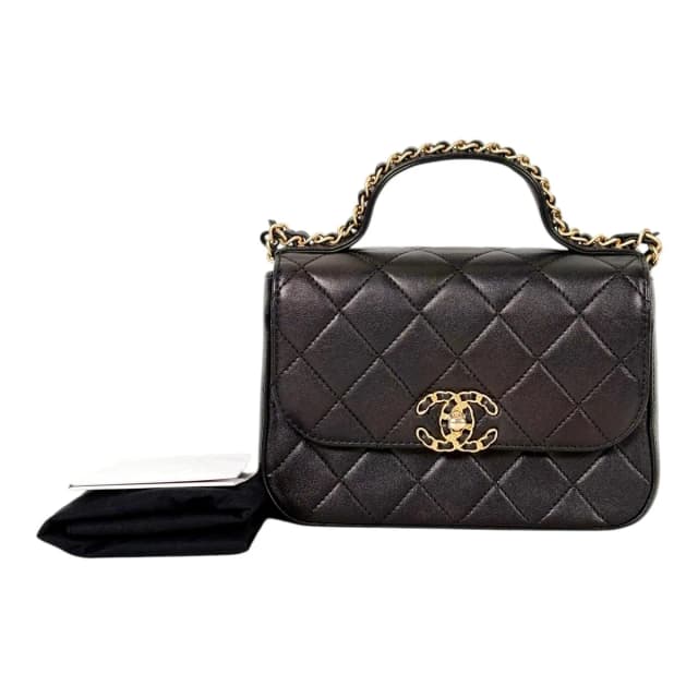 Chanel Black Quilted Lambskin Small Bag - Full Set in Black Lambskin from Luxury Promise, photo 1 of 1